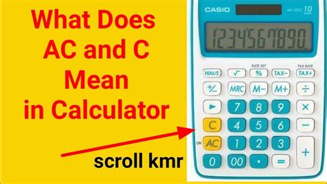 What Is C And Ac In Calculator