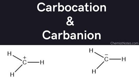 what is carbocation and carbanion