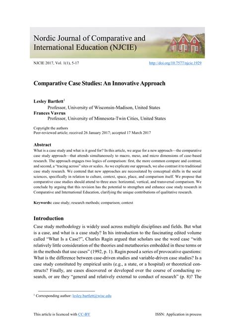 what is case study approach in comparative education