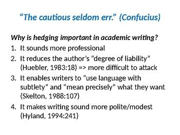 what is cautious language in academic writing