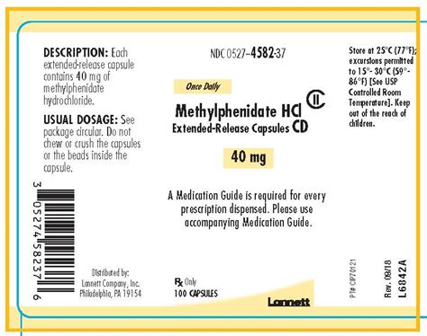 what is cd in methylphenidate