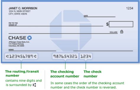 what is chase routing number and account number