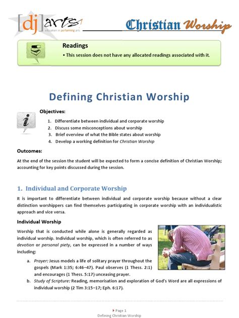 what is christian worship pdf