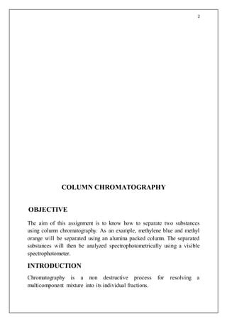 What Is Chromatography Objective