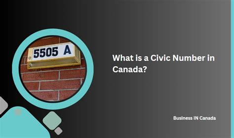 what is civic number in canada
