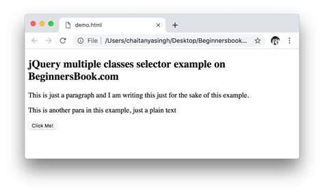 what is class selector in jquery