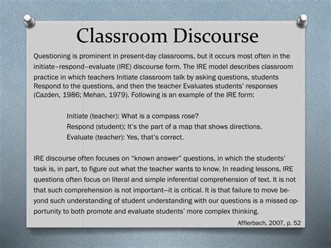 what is classroom discourse