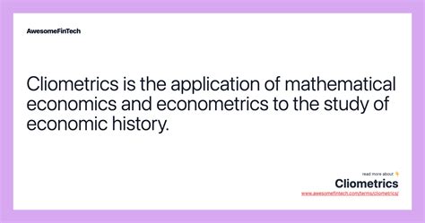 What Is Cliometrics