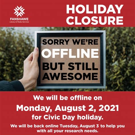 what is closed civic holiday canada