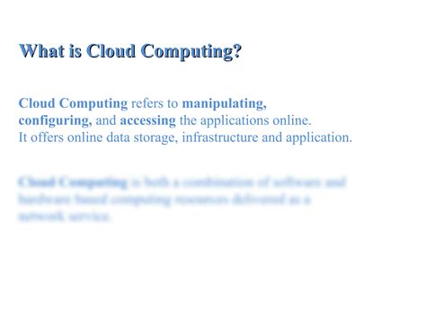 what is cloud computing very short answer