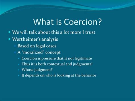 what is coercion with example