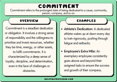 What Is Commitment Examples
