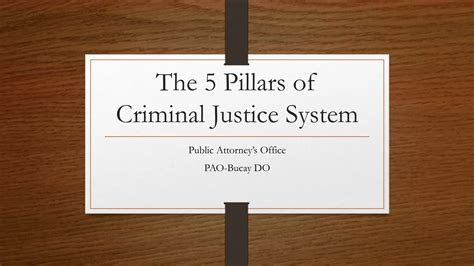what is community pillar in criminal justice system