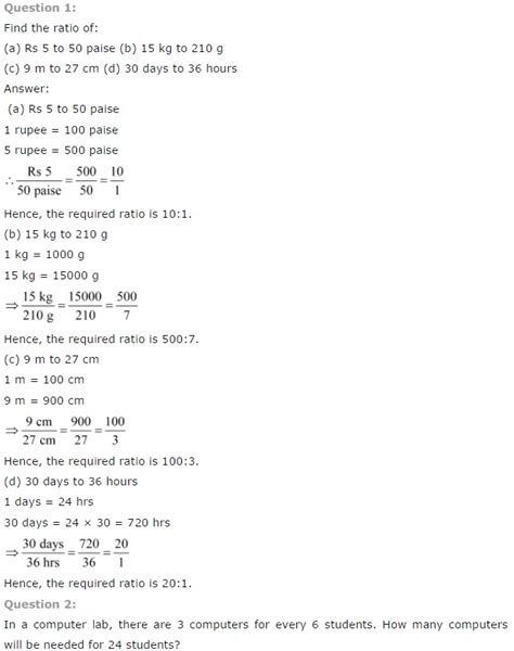 what is comparing quantities class 7