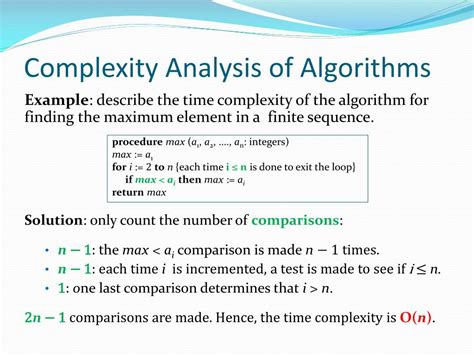 what is complexity of algorithm with example