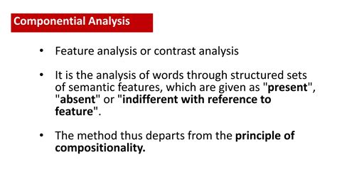 what is componential analysis