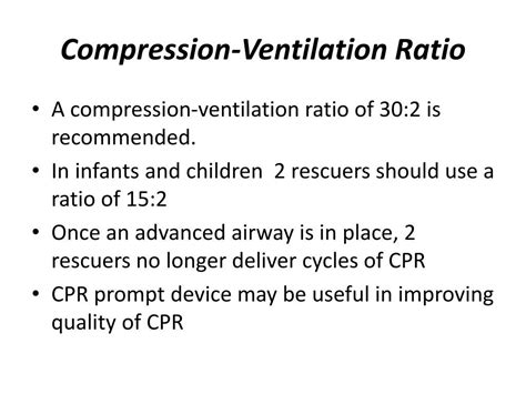 What Is Compression To Ventilation Ratio