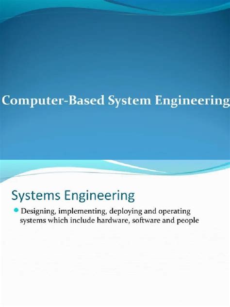 what is computer based system engineering