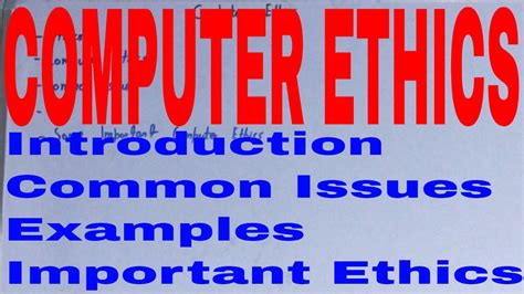 what is computer ethics in simple words