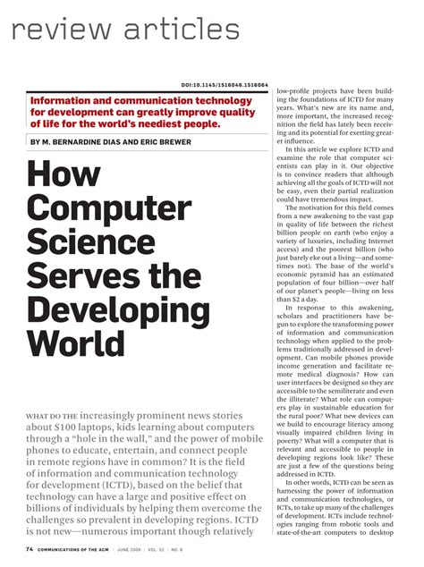 what is computer science articles