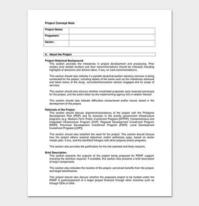what is concept note in project