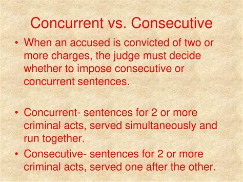 what is concurrent and consecutive sentencing