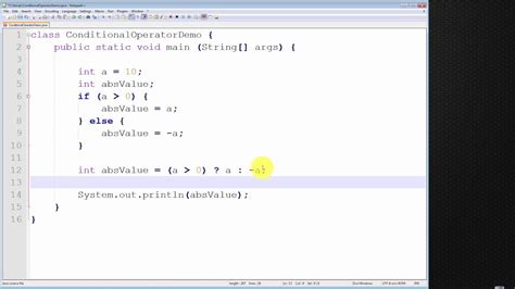 what is conditional operator in java with example