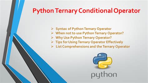 what is conditional operator in python