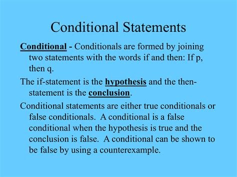 what is conditional statement example