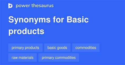 What Is Considered Basic Product