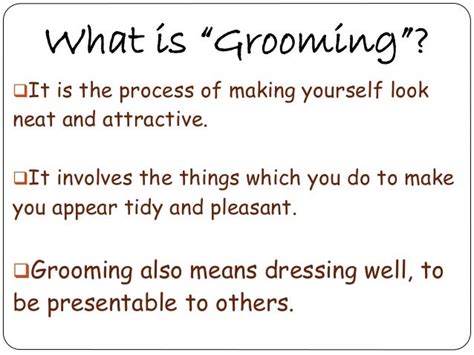 what is considered grooming