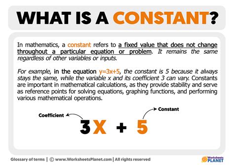 what is constant in math example