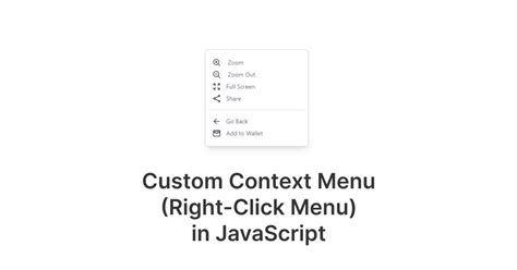 What Is Context Menu In Javascript