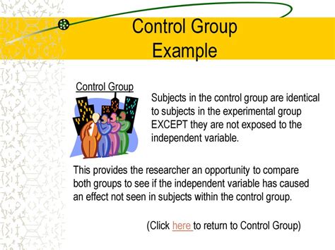what is control group example