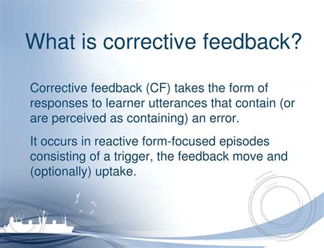 what is corrective feedback in teaching