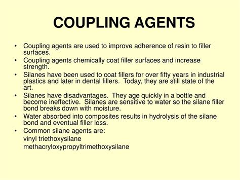What Is Coupling Agent In Composite