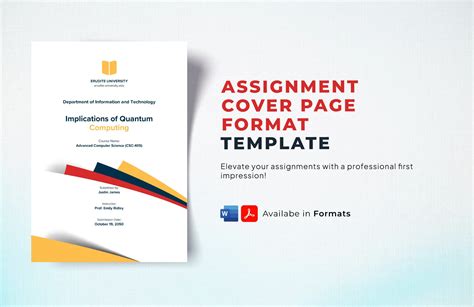 what is cover page in assignment sample