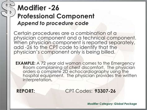 what is cpt code modifier 26