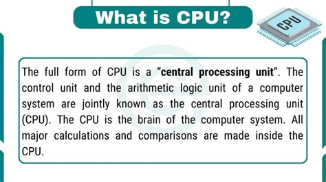 What Is Cpu In Computer In English