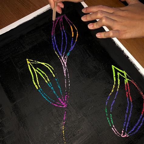 what is crayon etching in art