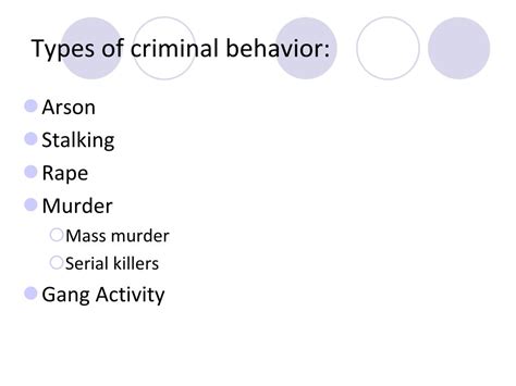 what is criminal behavior example