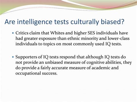 what is cultural bias and why is it a problem in intelligence testing