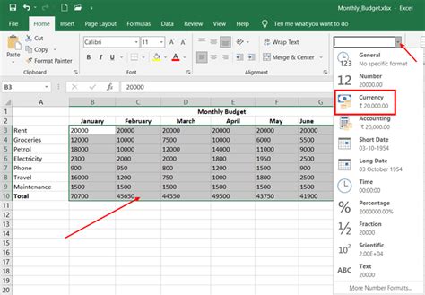 what is currency number format in excel
