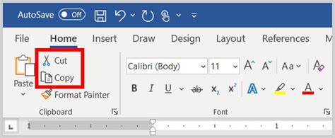 What Is Cut And Paste In Ms Word