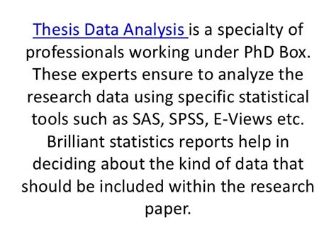 what is data analysis in thesis