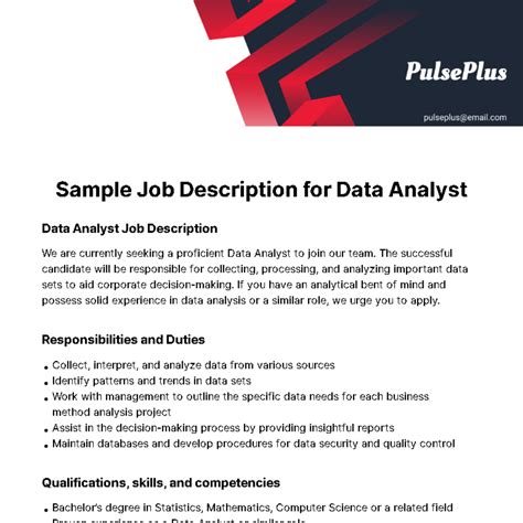 what is data analytics job description