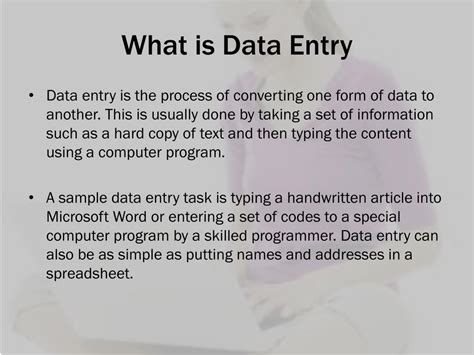 what is data entry in computer with example