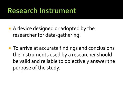 what is data gathering instrument in research