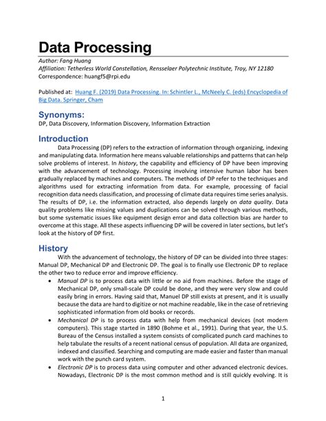 what is data processing in research pdf