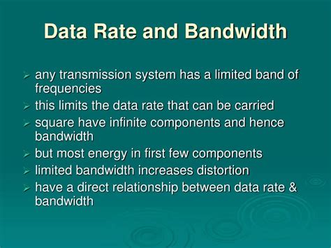 what is data rate and bandwidth